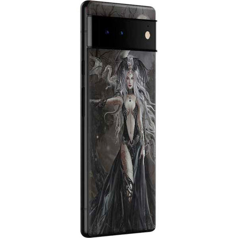 Gothic Princess with Silver Dragon by Nene Thomas Google Pixel 6 Pro Skin